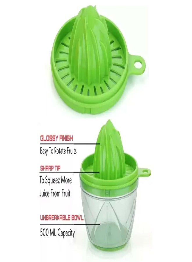 Ervio Manual Citrus Juicer with Container - Hand Press Juicer for Orange, Lemon & Lime | Portable Plastic Juice Squeezer | BPA-Free & Easy to Clean | Travel-Friendly & Compact Kitchen Tool - Image 3